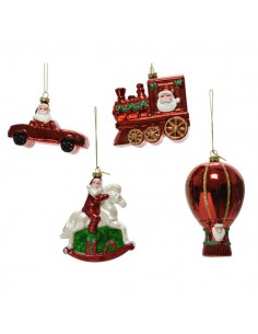 Suspension en Plastique "Véhicule du Père-Noël" H.6cm Kaemingk Décoration Noël Tradition
