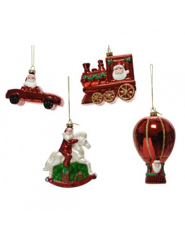 Suspension en Plastique "Véhicule du Père-Noël" H.6cm Kaemingk Décoration Noël Tradition