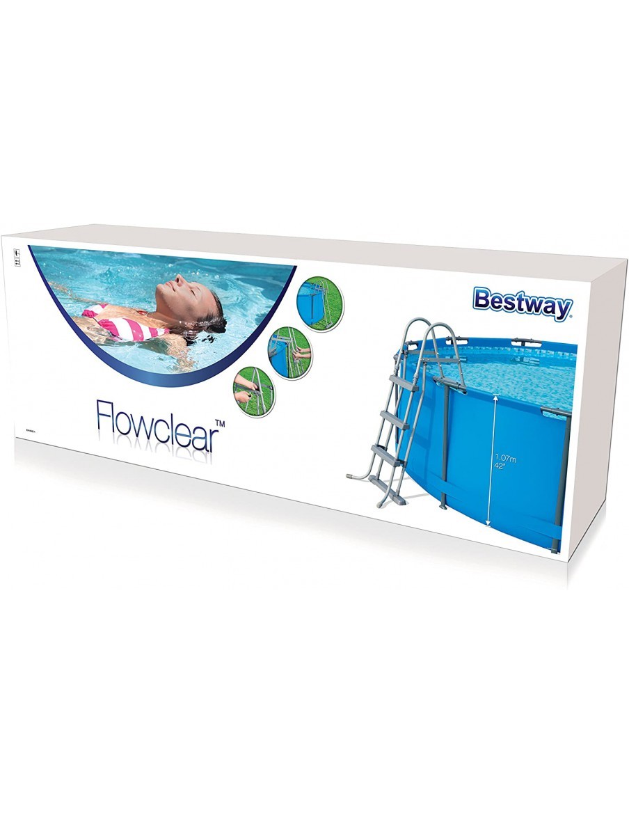 Echelle 2x 3 marches Pour piscine H.1,22 m - Bestway BestWay Accessoires pour piscines hors-sol