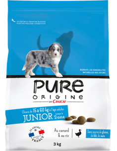 Croquette Junior Chien + 15Kg Adulte Canard 3Kg - Pure Origine Pure Origine Alimentation et croquette