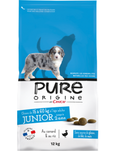 Croquette Junior Chien +15Kg Adulte Canard 12Kg- Pure Origine Pure Origine Alimentation et croquette