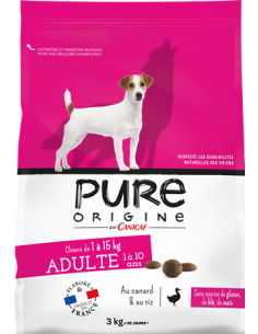 Croquette Petit Chien Adulte -15Kg Canard 3Kg - Pure Origine Pure Origine Alimentation et croquette