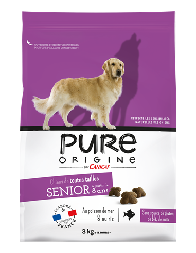 Croquette Chien Senior Poisson 3Kg - Pure Origine Pure Origine Alimentation et croquette