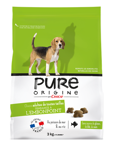 Croquette Chien Tendance à l'Embonpoint Poisson 3Kg - Pure Origine Pure Origine Alimentation et croquette