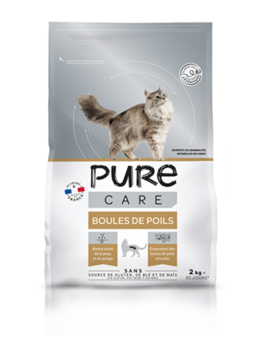 Croquette Chat Boules de Poils 2Kg - Pure Care Pure Care Croquettes