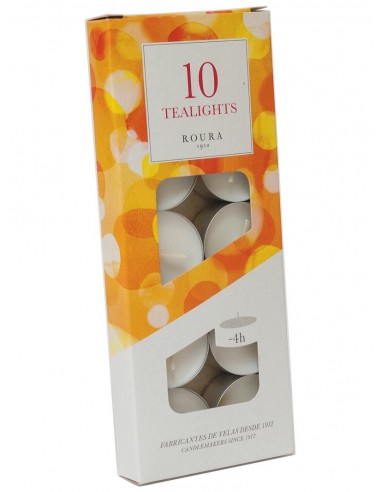 Pack 10 bougies chauffe-plats 16x38 mm - Roura ROURA Bougies non parfumées