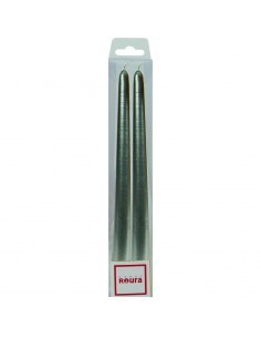 Étui 2 Bougies "métal" 250x22 mm - Roura ROURA Bougies non parfumées