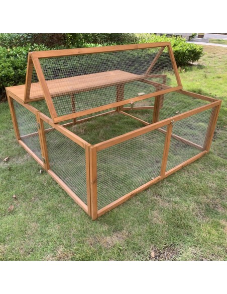 Enclos Bois Romeo L.120 x l.120 x H.48 cm  Clapier