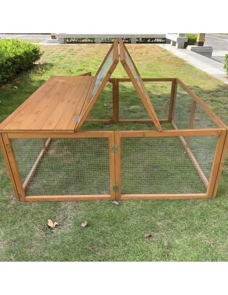 Enclos Bois Romeo L.120 x l.120 x H.48 cm  Clapier