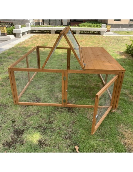 Enclos Bois Romeo L.120 x l.120 x H.48 cm  Clapier