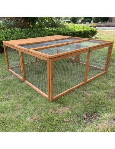 Enclos Bois Romeo L.120 x l.120 x H.48 cm  Clapier