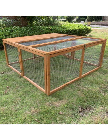 Enclos Bois Romeo L.120 x l.120 x H.48 cm  Clapier