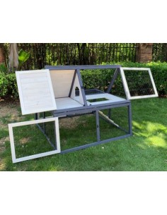 Enclos Triangle Léon L.115 x l.116 x H.103 cm  Poulailler 2