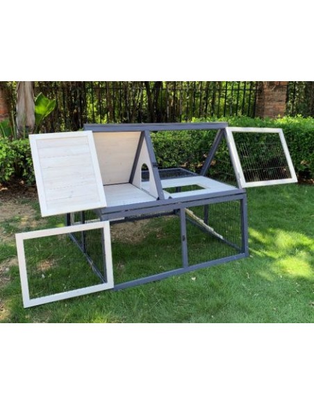 Enclos Triangle Léon L.115 x l.116 x H.103 cm  Poulailler