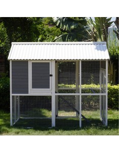 Poulailler Huguette l.128 x l.20,83 x H. 183 cm - Pour 6-8 poules  Poulailler 2