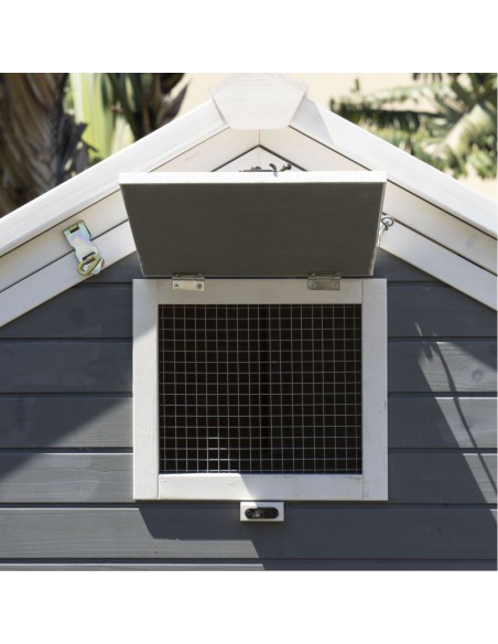 Poulailler Huguette l.128 x l.20,83 x H. 183 cm - Pour 6-8 poules  Poulailler