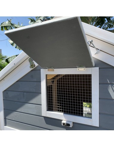 Poulailler Huguette l.128 x l.20,83 x H. 183 cm - Pour 6-8 poules  Poulailler