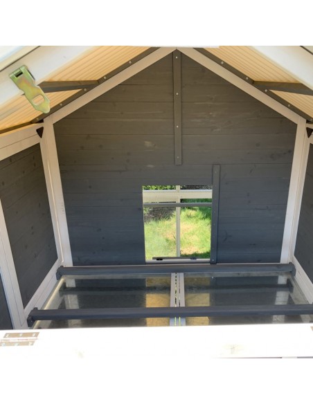 Poulailler Huguette l.128 x l.20,83 x H. 183 cm - Pour 6-8 poules  Poulailler