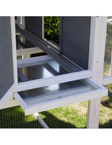 Poulailler Huguette l.128 x l.20,83 x H. 183 cm - Pour 6-8 poules  Poulailler