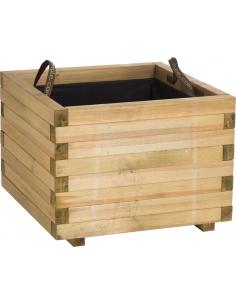 Bac carré Baroque 60 Forest Style Pot et bac en bois carré