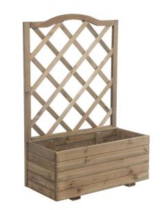 Jardinière Bois avec treillis Louison 80 Forest Style Jardinière en bois