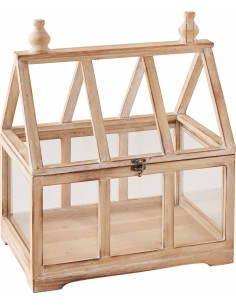 Serre décorative en bois et verre  Petit objet à poser