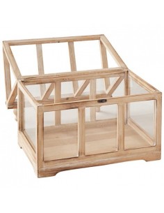 Serre décorative en bois et verre  Petit objet à poser 2