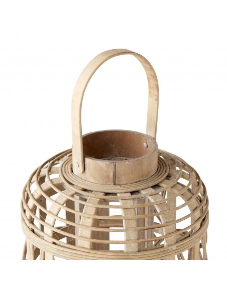 Lanterne en bambou Ø.24cm - Jardiland Jardiland Lanterne, bougeoir et photophore
