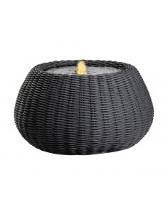 Fontaine Ronde Imitation Résine Tressée Noire Ø54 x H.28 cm - Kaemingk Kaemingk Fontaine extérieure et accessoire