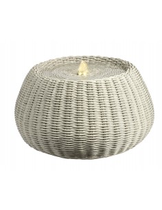 Fontaine Ronde Imitation Résine Tressée Noire Ø54 x H.28 cm - Kaemingk Kaemingk Fontaine extérieure et accessoire 2