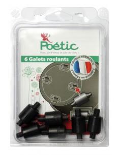 Galets roulants x6 Poétic Jardin Pot et bac en plastique rond