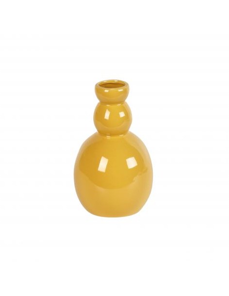 Vase jaune en céramique Ø.14 cm - Jardiland Jardiland Vase et verrie
