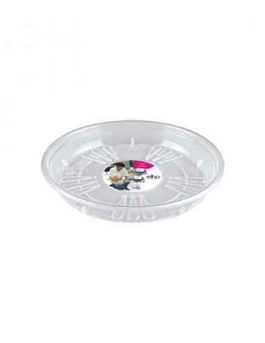 Soucoupe ronde transparente 21 Elho Soucoupe pour pot et bac en plastique