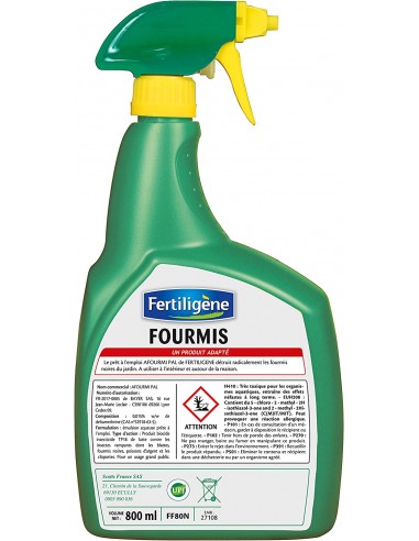 Insecticide contre les Fourmis 800ml - Fertiligène Fertiligène Anti-nuisible
