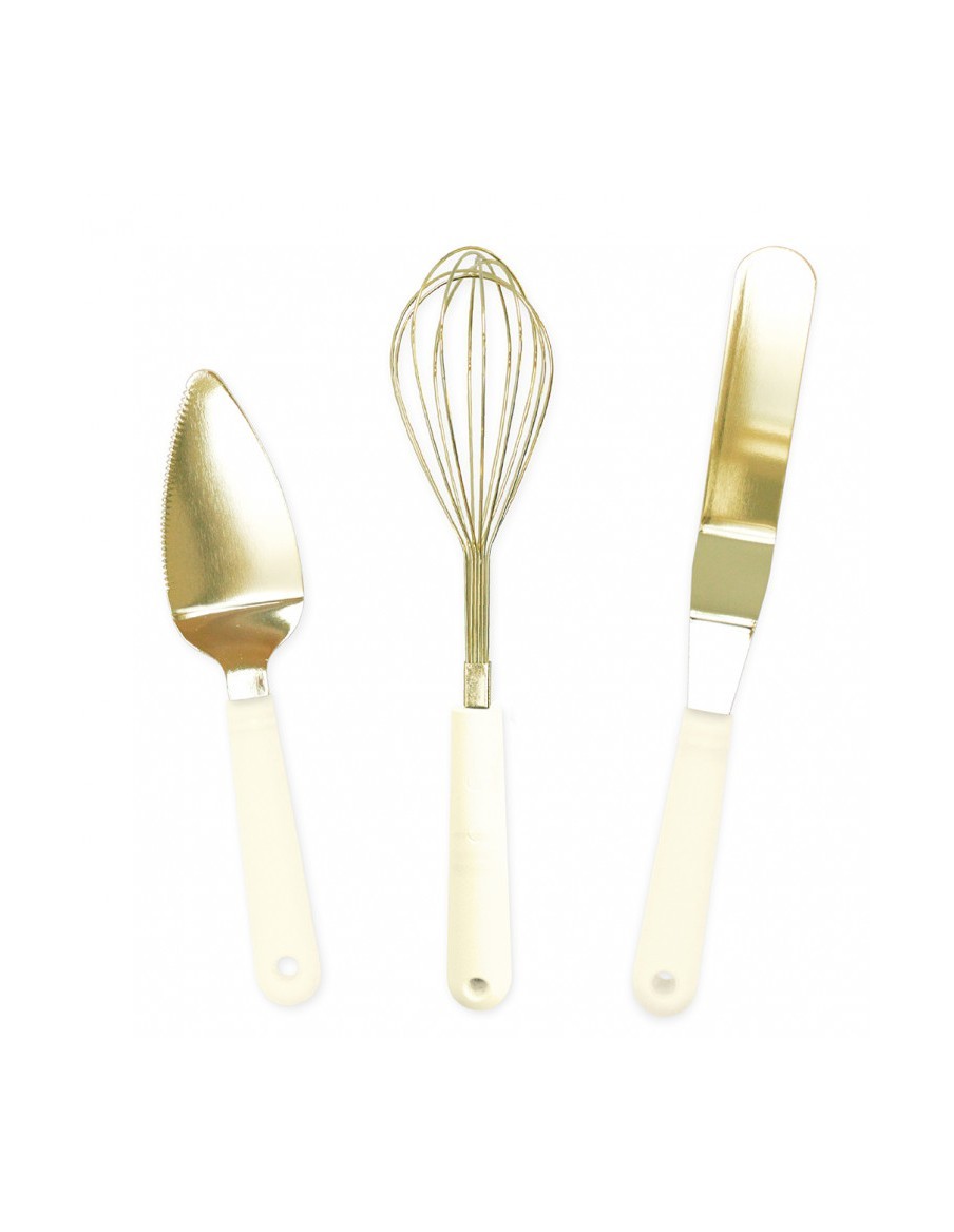 Coffret de 3 ustensiles à pâtisserie dorés - SCRAPCOOKING ScrapCooking Moule & Ustensile à pâtisserie