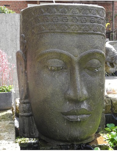 Fontaine Tête de Khmer - H.84 cm Green Way NC Fontaine extérieure et accessoire