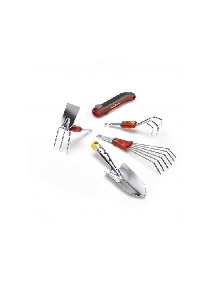 Mini Set Balcons Terrasses 4 outils + 1 Manche Multi-star - Outils Wolf Outils Wolf Outils emmanchables multi-star Wolf