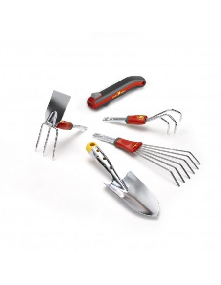 Mini Set Balcons Terrasses 4 outils + 1 Manche Multi-star - Outils Wolf Outils Wolf Outils emmanchables multi-star Wolf
