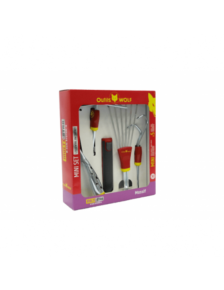 Mini Set Balcons Terrasses 4 outils + 1 Manche Multi-star - Outils Wolf Outils Wolf Outils emmanchables multi-star Wolf