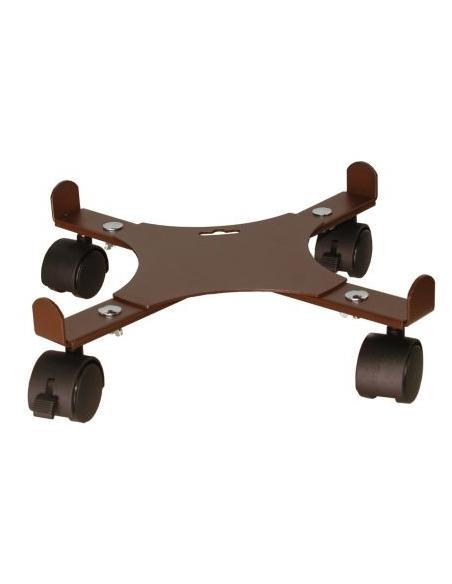 Roule plante extensible 4 roulettes fer vieilli Louis Moulin Roule plante et supports pot à roulettes