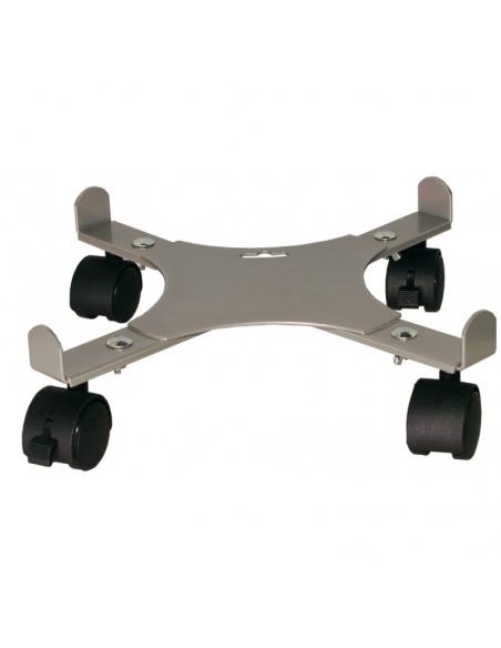 Roule plante extensible 4 roulettes gris aluminium Louis Moulin Roule plante et supports pot à roulettes