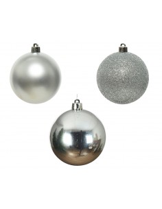 Pack de 10 Boules de Noël en Plastique Ø6cm - Argent Kaemingk Décoration Noël Chic 2