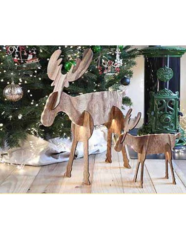 Puzzle Renne 3D en bois LED - Blachère Illumination Blachère Illumination Eclairage