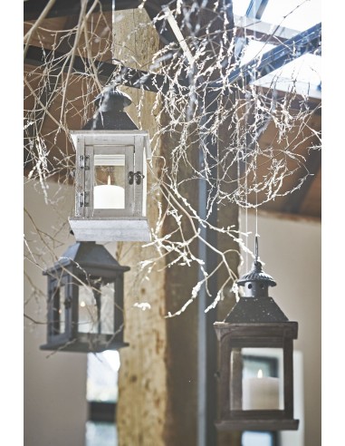 Lanterne en bois - H.30,5 cm Edelman Décoration Noël Nature