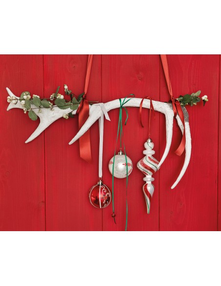 Pack de 2 Suspensions "Sucre" en verre H.24cm Kaemingk Décoration Noël Tradition