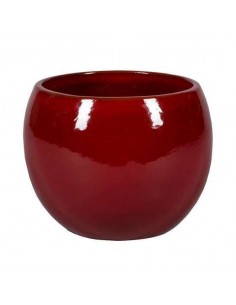 Pot Shanghaï Boule Rouge NDT Pot, bac jardinière émaillé