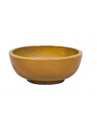 Coupe Shanghaï Ocre NDT Pot, bac jardinière émaillé