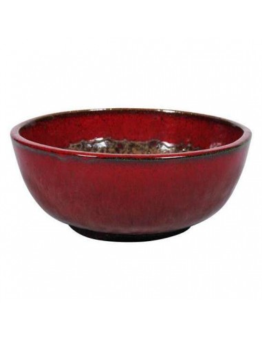 Coupe Shanghaï Rouge NDT Pot, bac jardinière émaillé