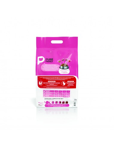 Croquettes boeuf chat adulte 7.5kg - PURE FAMILY