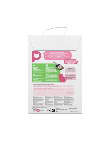 Litière végétale agglomérante bois 5L - Pure Family Pure Family Litières